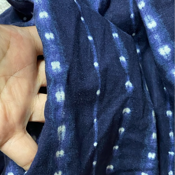 Q- Indigo Blue True Denim SHIBORI Kimono Blazer - Picture 9 of 10